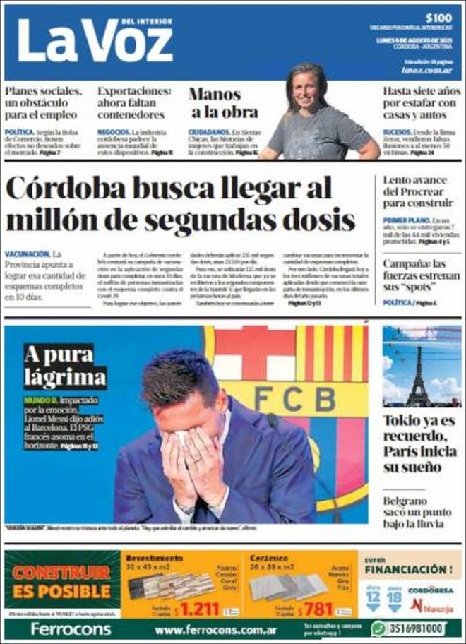 Báo chí thế giới nói gì về màn chia tay đẫm nước mắt của Messi? - 9 Báo chí thế giới nói gì về màn chia tay đẫm nước mắt của Messi? - 9