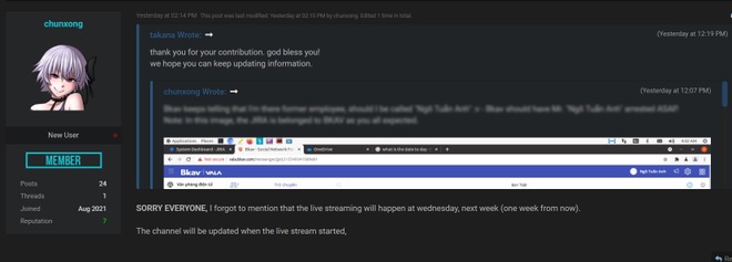 Hacker tuyên bố sẽ livestream quá trình tấn công mạng nội bộ của BKAV - 1