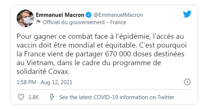 Pháp tặng Việt Nam 670.000 liều vắc xin Covid-19 - 2