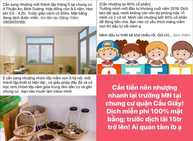 Điêu đứng vì dịch Covid-19, nhiều trường mầm non phải rao bán - 1 Điêu đứng vì dịch Covid-19, nhiều trường mầm non phải rao bán - 1
