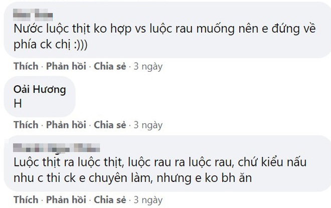 Tranh luận nảy lửa quanh chuyện dùng nước luộc thịt để luộc rau muống - 3 Tranh luận nảy lửa quanh chuyện dùng nước luộc thịt để luộc rau muống - 3