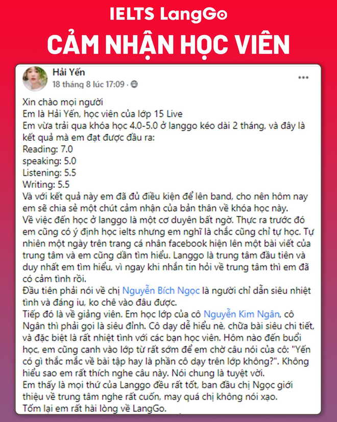 Xuất hiện dấu hiệu giả mạo Hệ thống luyện thi IELTS LangGo để lừa đảo, chèo kéo học viên - 4