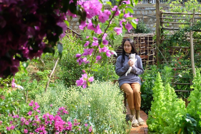 The simple life of thousands of people's dreams of a girl who builds a wooden house and grows vegetables in Da Lat - 12