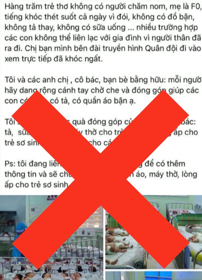 Không có chuyện hàng trăm bé sơ sinh có mẹ F0 thiếu thốn tã, sữa, quần áo - 1