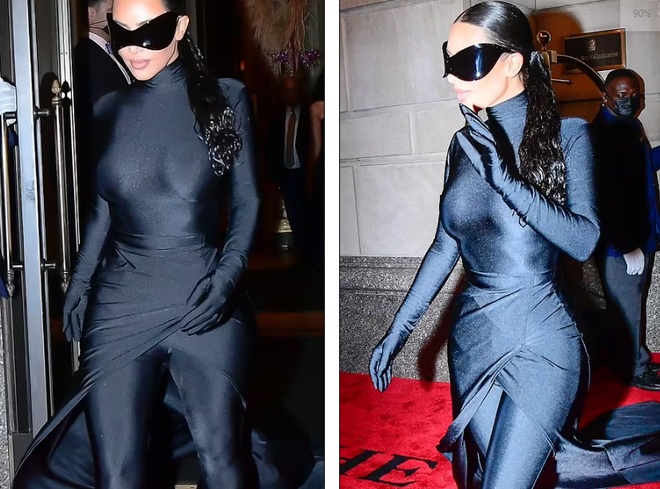 Chán khoe thân, Kim Kardashian chuyển sang phong cách kín mít - 1