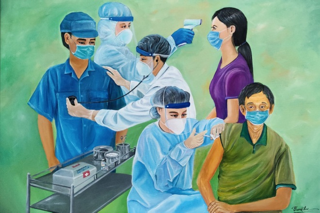 Xúc động bé cách ly, mẹ gọi zalo gặp con qua tranh vẽ của họa sĩ Bạc Liêu - 6 Xúc động bé cách ly, mẹ gọi zalo gặp con qua tranh vẽ của họa sĩ Bạc Liêu - 6