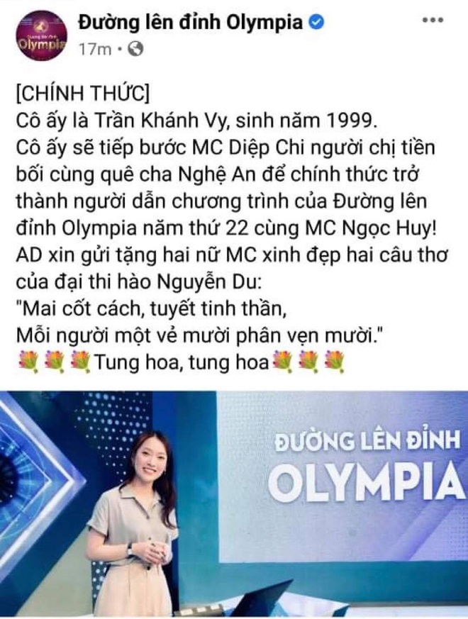 Khánh Vy 7 thứ tiếng dẫn chương trình Đường lên đỉnh Olympia - 1 Khánh Vy 7 thứ tiếng dẫn chương trình Đường lên đỉnh Olympia - 1