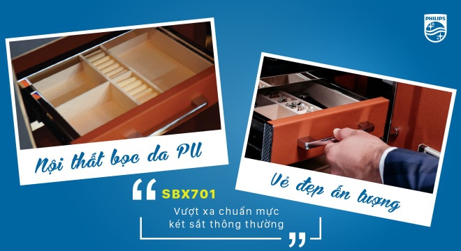 Chuẩn mực két sắt vân tay cao cấp thế hệ mới hiện diện trong Philips SBX701 - 5 Chuẩn mực két sắt vân tay cao cấp thế hệ mới hiện diện trong Philips SBX701 - 5