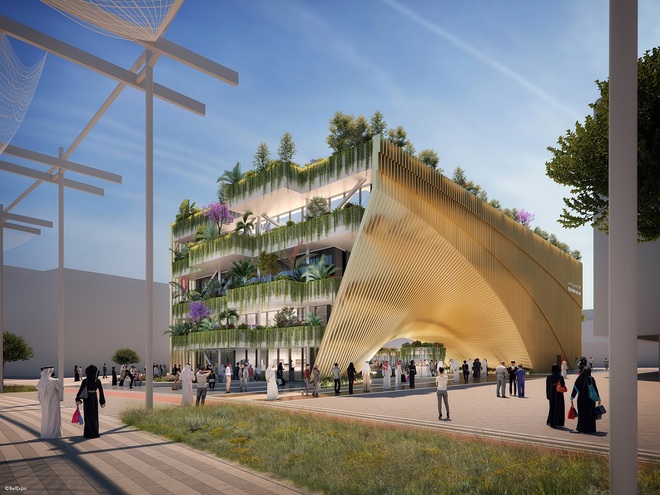 Nhà triển lãm như vườn cây khổng lồ xanh mướt của Bỉ tại Triển lãm thế giới World Expo tại Dubai - 1