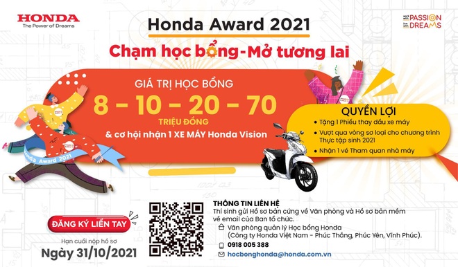 Học bổng Honda - chắp cánh cho sự phát triển tương lai thế hệ trẻ - 4 Học bổng Honda - chắp cánh cho sự phát triển tương lai thế hệ trẻ - 4