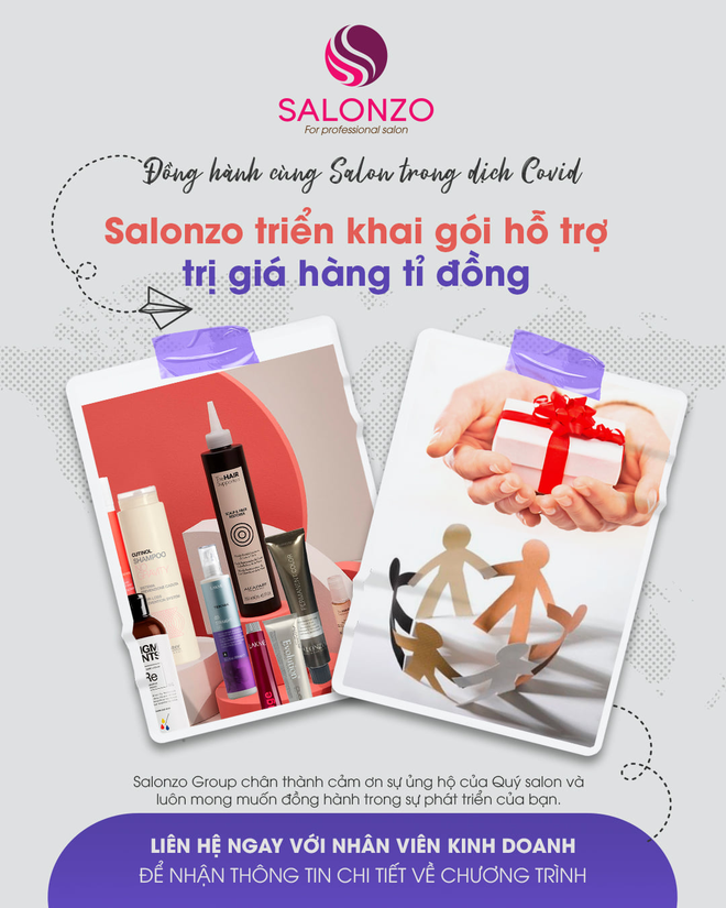 Salonzo hỗ trợ hàng tỷ đồng giúp đỡ các salon tóc trong mùa dịch - 1