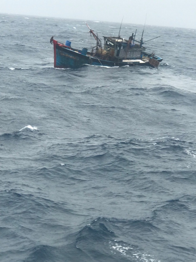 Vượt biển cứu thuyền trưởng gặp nạn trên tàu cá sắp chìm - 2