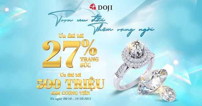 Thỏa sức mua sắm với ưu đãi tới 27% từ DOJI dịp 20/10 - 1