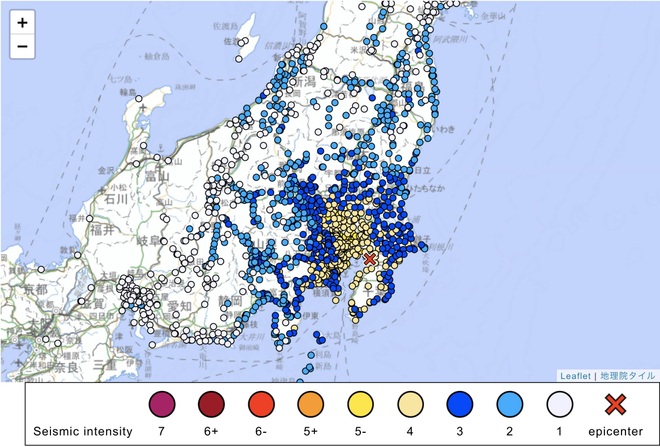 Tokyo hứng chịu trận động đất mạnh nhất trong vòng 10 năm - 1
