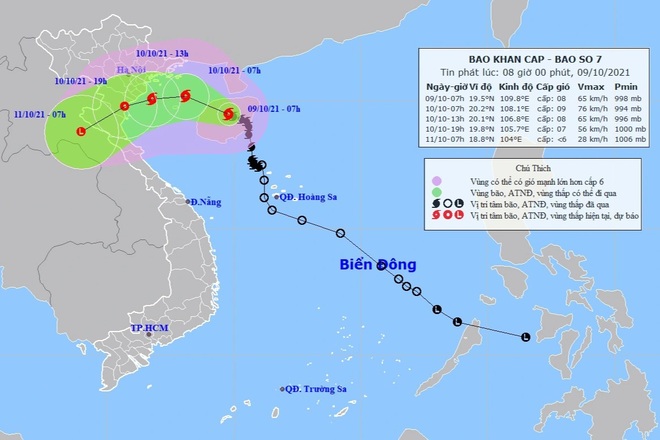 Ảnh hưởng bão số 7, Bắc Bộ và một số tỉnh miền Trung mưa rất to - 1