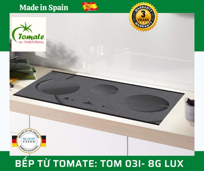 Bếp từ Tomate 8G LUX: Sử dụng công nghệ hàng đầu thế giới - 1 Bếp từ Tomate 8G LUX: Sử dụng công nghệ hàng đầu thế giới - 1