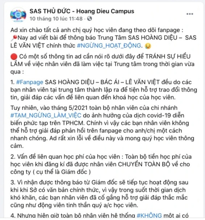 Sau khi thu học phí, giám đốc SAS mất liên lạc: Học viên bức xúc! - 2 Sau khi thu học phí, giám đốc SAS mất liên lạc: Học viên bức xúc! - 2