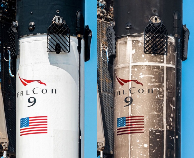 Tên lửa Falcon 9 ngả sang màu nâu sau 8 lần phóng vào vũ trụ - 2 Tên lửa Falcon 9 ngả sang màu nâu sau 8 lần phóng vào vũ trụ - 2