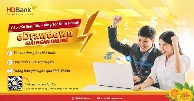 Giải ngân 100% online, tiền về ngay tài khoản doanh nghiệp tại HDBank - 1 Giải ngân 100% online, tiền về ngay tài khoản doanh nghiệp tại HDBank - 1