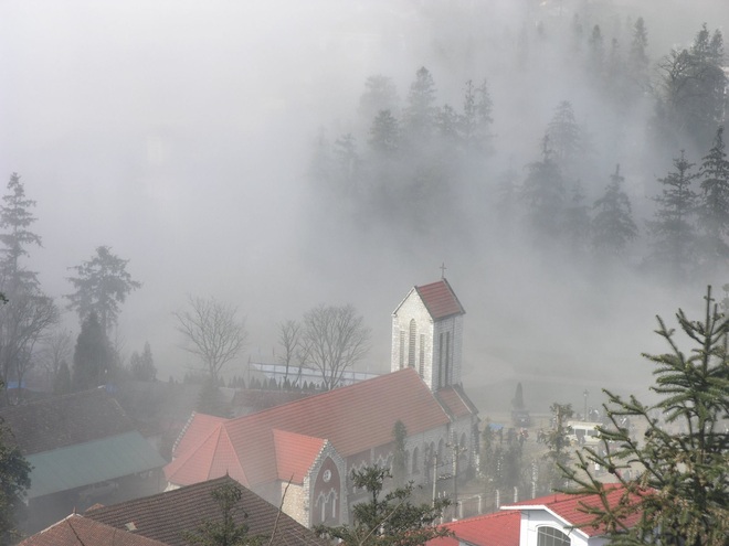 Sa Pa is so beautiful in the fog, cold - 1