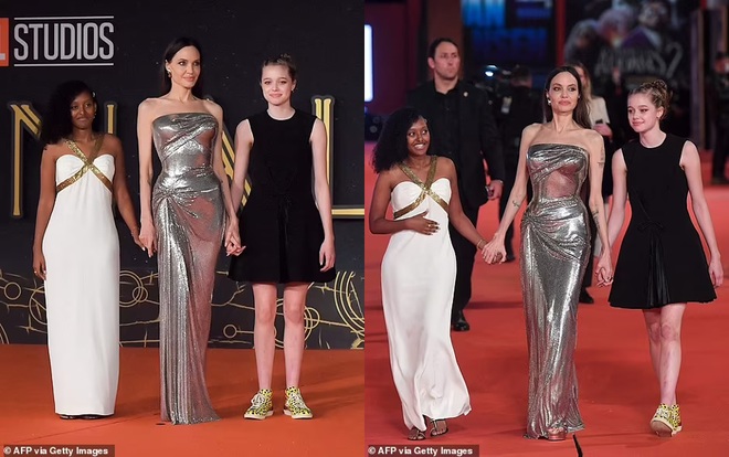 Hai con gái hộ tống Angelina Jolie quảng bá phim ở Italy - 2 Hai con gái hộ tống Angelina Jolie quảng bá phim ở Italy - 2