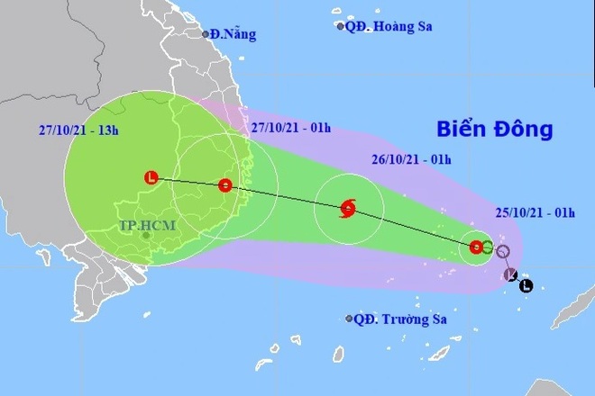 Áp thấp nhiệt đới khả năng thành bão đang hướng vào Bình Định - Bình Thuận - 1