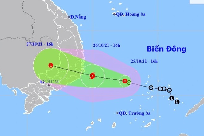Áp thấp nhiệt đới hướng vào các tỉnh Khánh Hòa - Ninh Thuận - 1