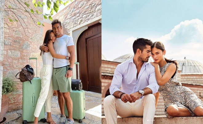 Hoa hậu hoàn vũ Pia Wurtzbach tình tứ bên bồ điển trai