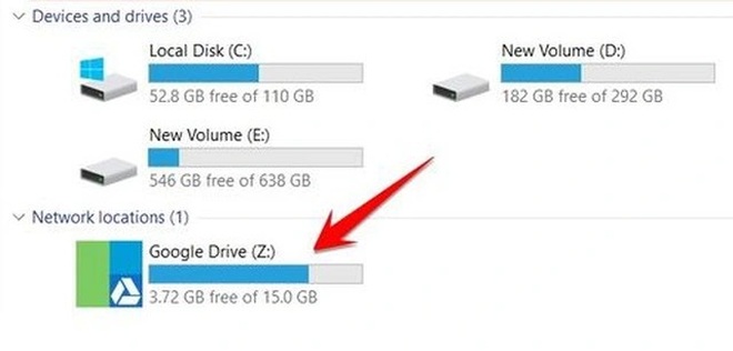 RaiDrive sẽ biến Google Drive thành một phân vùng ổ cứng mới trên máy tính, giúp tăng dung lượng lưu trữ của máy tính.