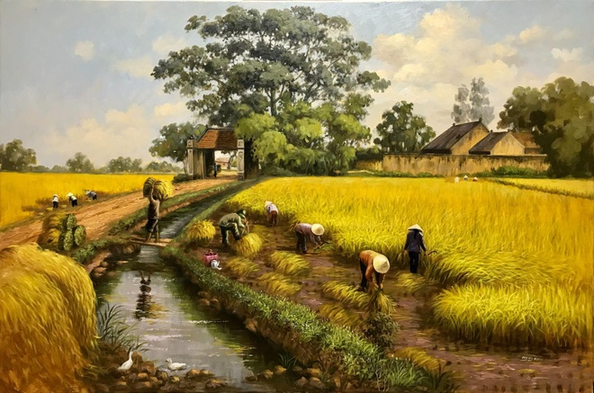 Một thoáng bình yên qua những bức tranh làng quê của họa sĩ 9x - 6 Một thoáng bình yên qua những bức tranh làng quê của họa sĩ 9x - 6