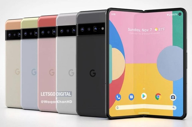 Cụm camera ở mặt lưng tương tự như trên Pixel 6 Pro. Cụm camera ở mặt lưng tương tự như trên Pixel 6 Pro.