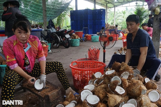 Dozens of steps to make a sweet white coconut rice dish, a specialty of Ben Tre - 3