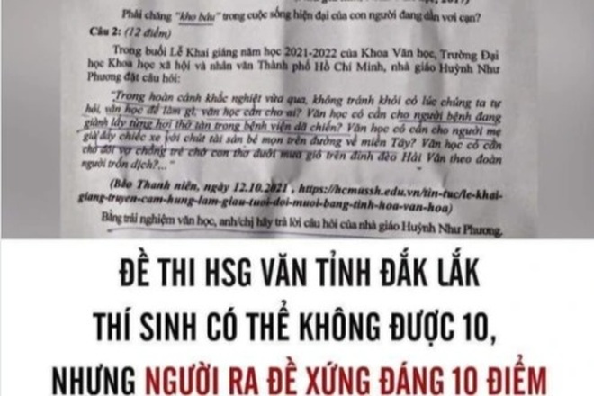 Đề thi học sinh giỏi Văn của Đắk Lắk gây sốt mạng xã hội - 2