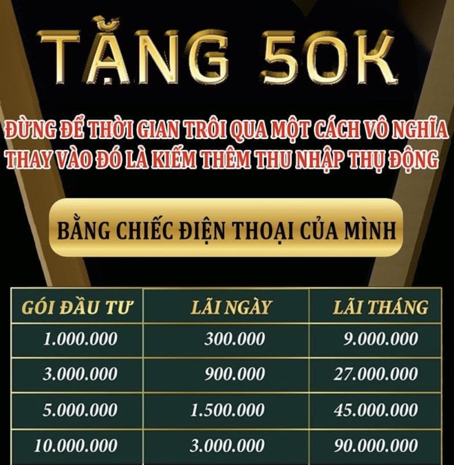 Phiền phức vì bị mời chào việc nhẹ lương cao, hứa hẹn lãi suất 30%/ngày - 2 Phiền phức vì bị mời chào việc nhẹ lương cao, hứa hẹn lãi suất 30%/ngày - 2