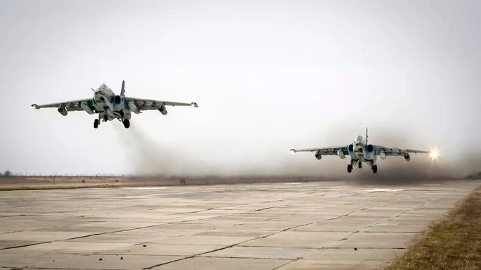 Máy bay Su-25 của Nga triển khai ở Syria (Ảnh minh họa: Reuters).