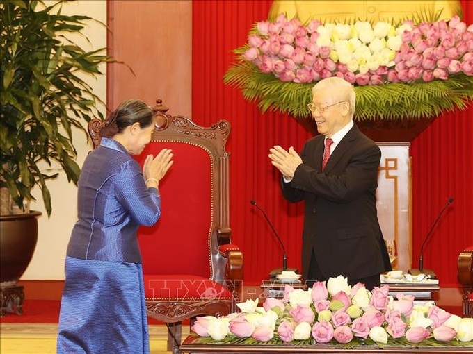 Tổng Bí thư Nguyễn Phú Trọng tiếp Đoàn đại biểu cấp cao Campuchia - 1
