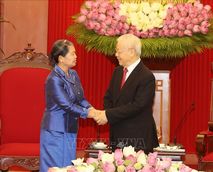 Tổng Bí thư Nguyễn Phú Trọng tiếp Đoàn đại biểu cấp cao Campuchia - 2