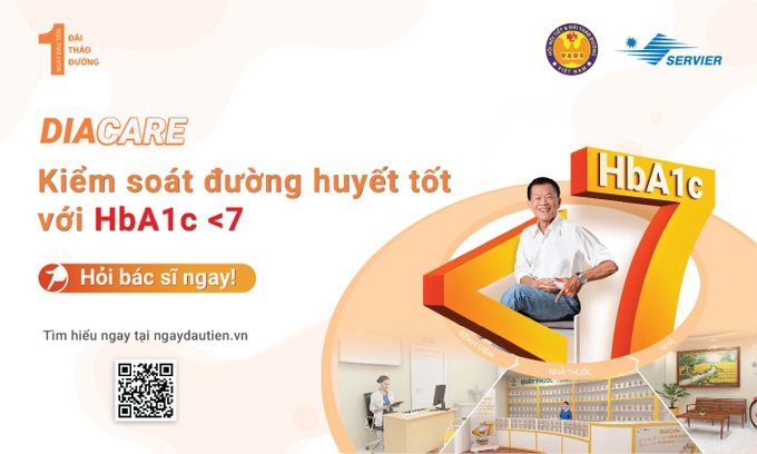 Kiểm soát đường huyết tốt với HbA1C 