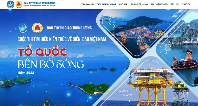 V/v tuyên truyền tham gia Cuộc thi trực tuyến tìm hiểu kiến thức về biển, đảo Việt Nam “Tổ quốc bên bờ sóng” năm 2022