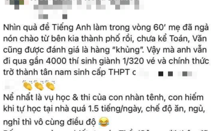 Ngộp thở với đủ kiểu văn mẫu khoe con đỗ lớp 10 trên mạng - 1