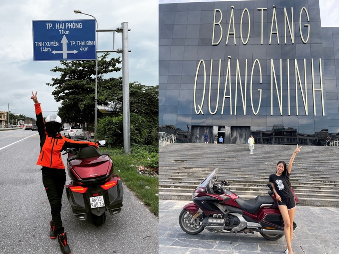 Nữ biker 9x xinh đẹp xuyên Việt trên chiếc motor 1800cc - 3