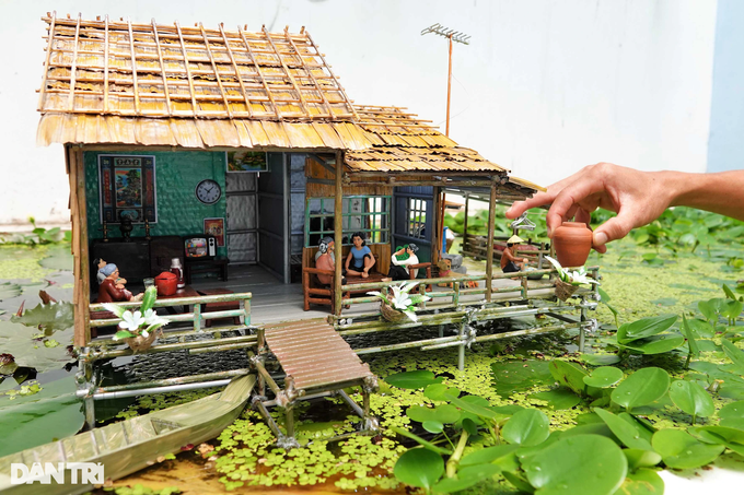 Turn chopsticks, cardboard... into a miniature house on stilts, sell one and earn millions - 9