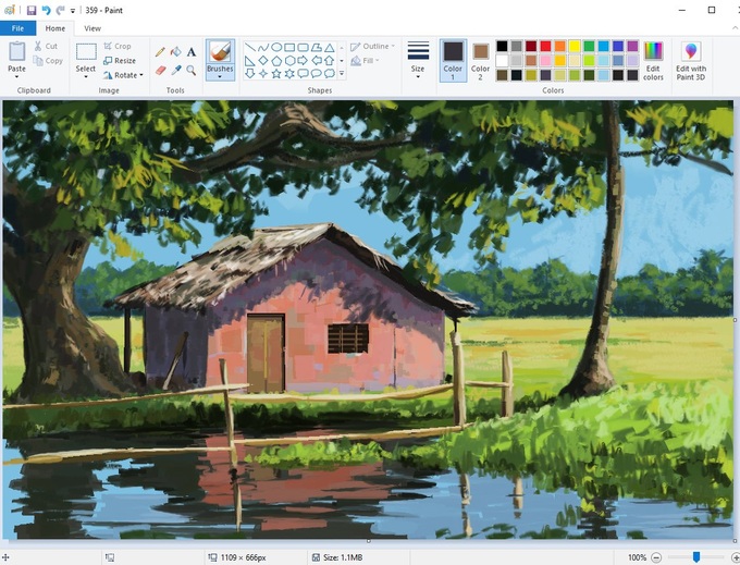 Khó tin những bức họa tuyệt đẹp này vẽ bằng phần mềm Microsoft Paint | Báo  Dân trí