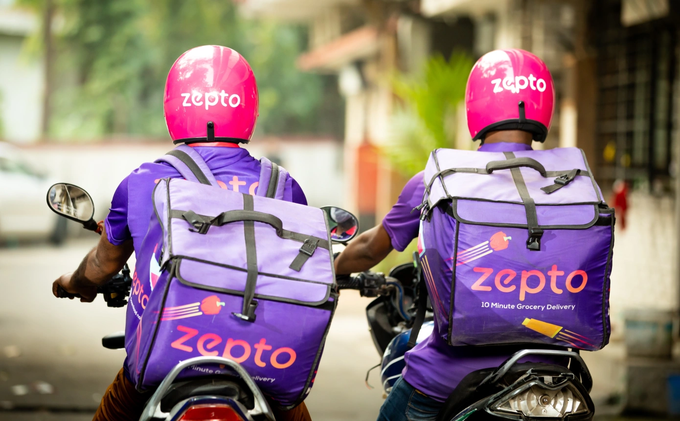 Zepto đã xây dựng được mạng lưới cửa hàng cung cấp rộng lớn và đội ngũ giao hàng đông đảo, giúp rút ngắn thời gian giao hàng cho người dùng (Ảnh: RT).