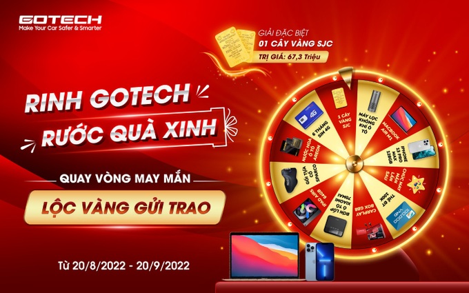 Cơ hội trúng vàng SJC cùng quà tặng từ thương hiệu GOTECH
