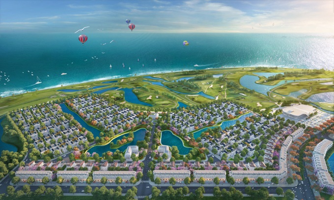 Sân golf 27 hố trên biển với tầm view triệu USD cho chủ nhân phân khu Thiên Long - Hải Long (Ảnh: Dragon Ocean Đồ Sơn).