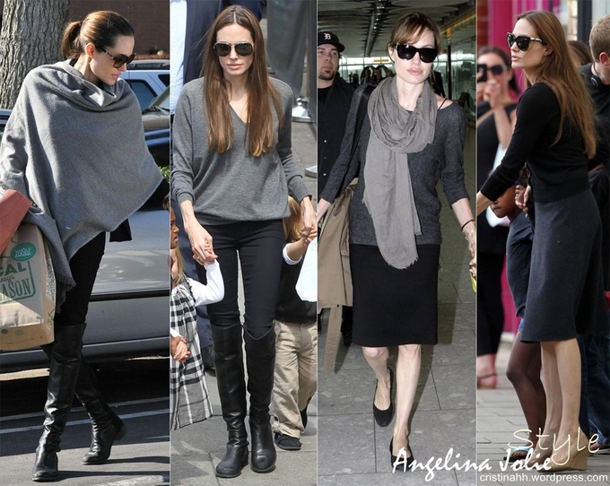 Angelina Jolie và lần hiếm hoi mặc áo khoe eo thon