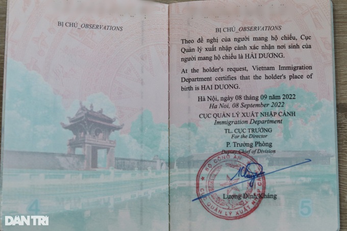 Bộ Công an bổ sung nơi sinh vào hộ chiếu mẫu mới như thế nào? - 1 Bộ Công an bổ sung nơi sinh vào hộ chiếu mẫu mới như thế nào? - 1
