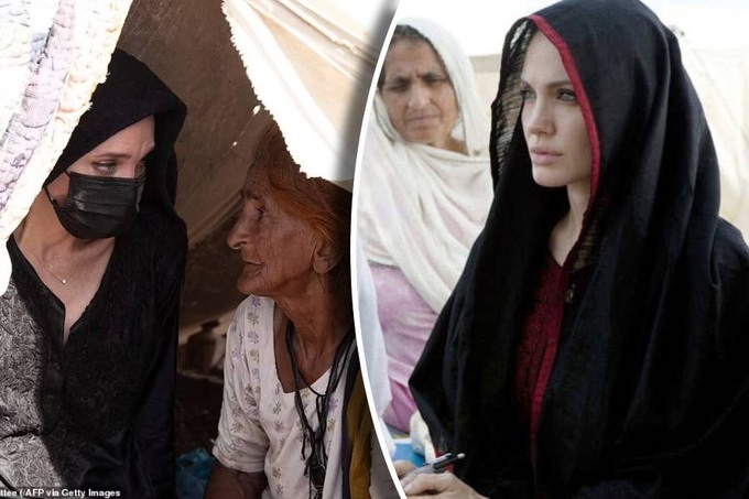 Angelina Jolie đến thăm nạn nhân lũ lụt ở Pakistan và phát ngôn đầy xót xa - 1