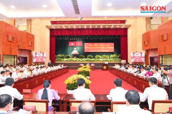 Tổng Bí thư Nguyễn Phú Trọng thăm và làm việc với Thành ủy TPHCM